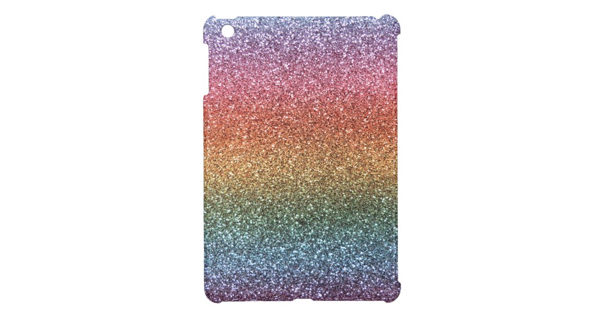 Rainbow glitter mini case |
