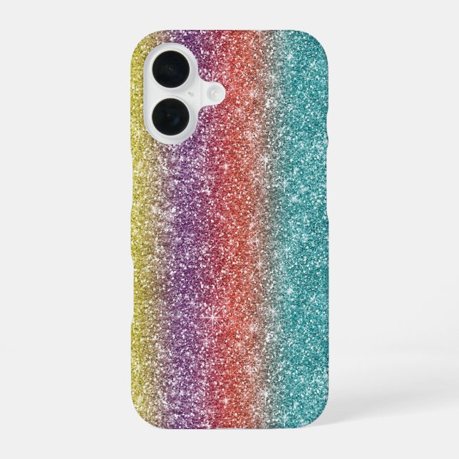 Rainbow Glitter  Iphone Case (Back)