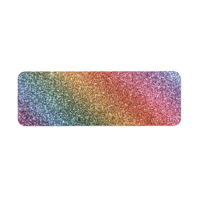 Rainbow glitter label (Front)