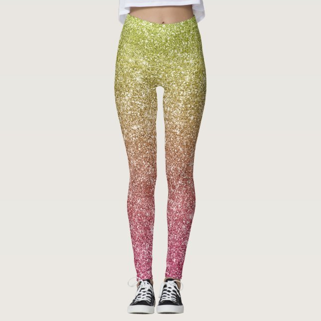 Rainbow Glitter  Leggings (Front)