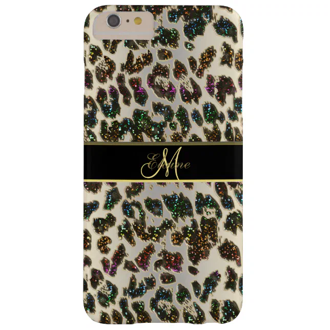 Rainbow Glitter Leopard iPhone 6 Plus Case Zazzle
