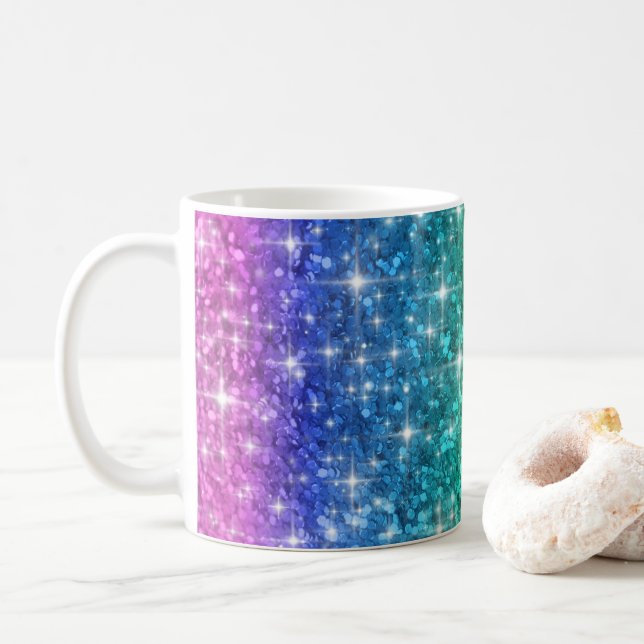 Rainbow Glitter Mug (With Donut)