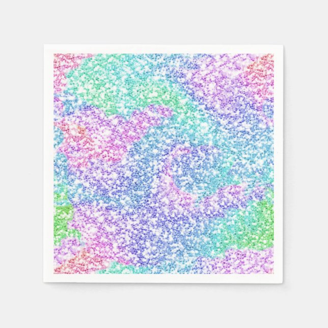 Rainbow Glitter Napkins (Front)