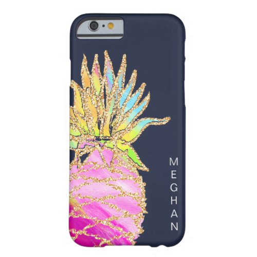 Rainbow Glitter Pineapple  Monogram Phone case