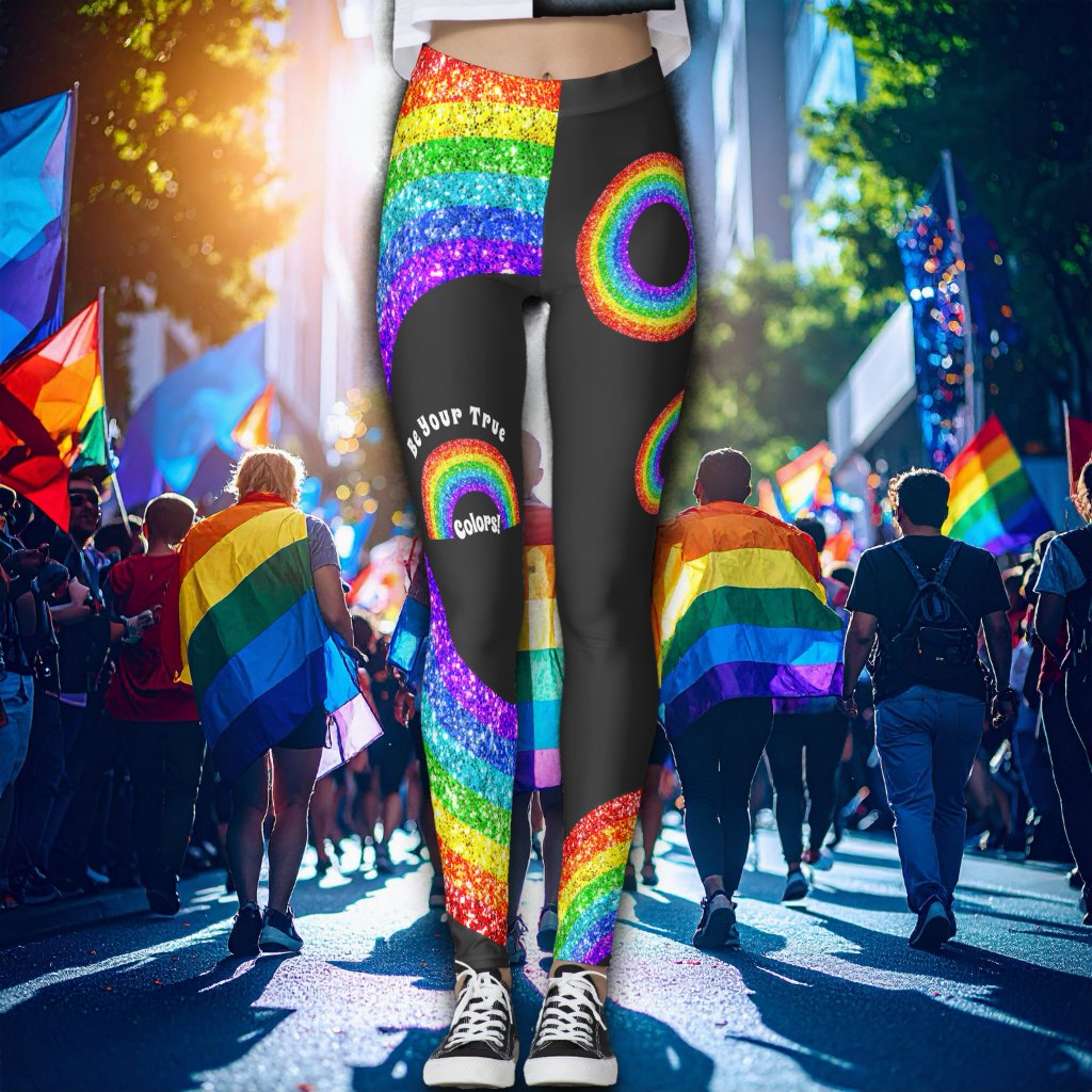 Rainbow Glitter Pride LGBT be your true colors
