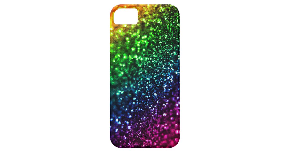 Rainbow Glitter Psychedelic iPhone 5 Case | Zazzle