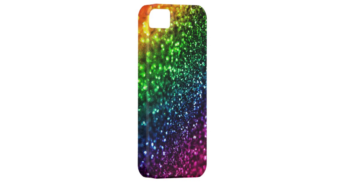 Rainbow Glitter Psychedelic iPhone 5 Case | Zazzle