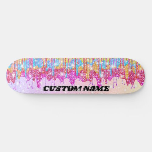 Rainbow glitter  skateboard