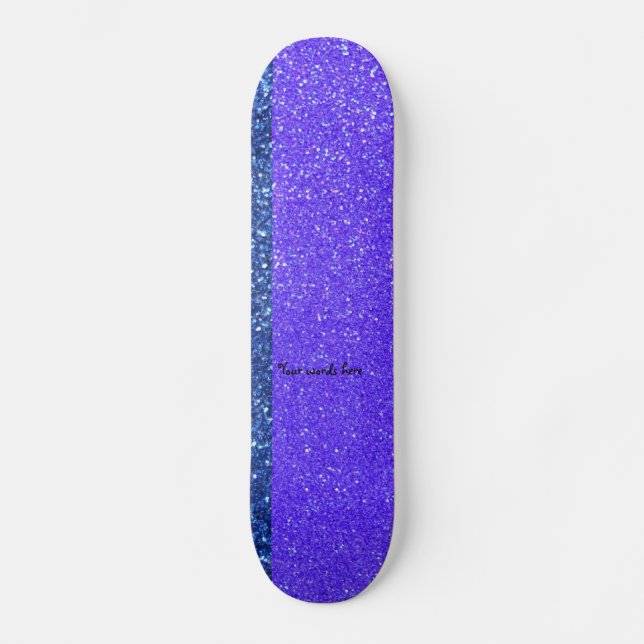 Rainbow glitter skateboard deck (Front)