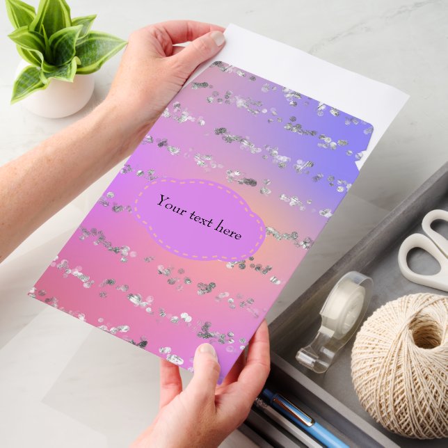 Rainbow Glitter Sparkle Gift Envelope Mailers (Desk)