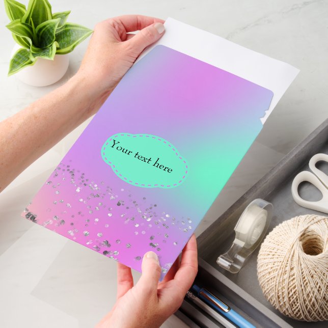 Rainbow Glitter Sparkle Gift Envelope Mailers (Desk)