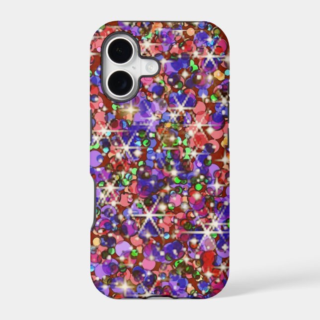 Rainbow glitter sparkle iphone case (Back)