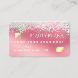 Rainbow Glitter Sprinkles Credit Card Design Style