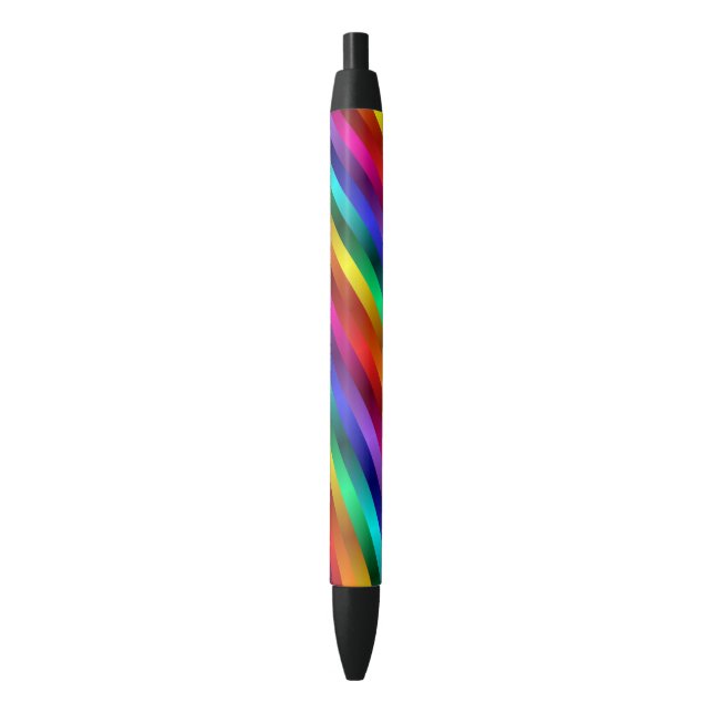 Rainbow Glitter Stripes Pen (Front Vertical)