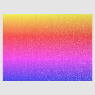 Rainbow Glitter Texture Decoupage Tissue Paper