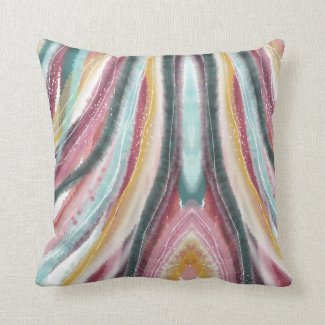 Rainbow Glitter  Throw Pillow