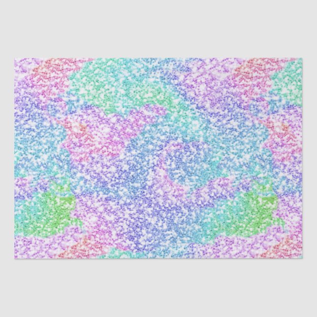 Rainbow Glitter  Tissue Paper (Front)