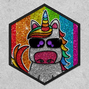 Rainbow Glitter Unicorn Sparkly LGBTQ Sparkles     Patch