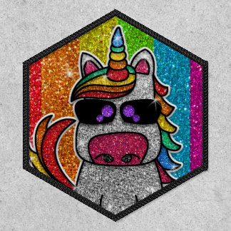 Rainbow Glitter Unicorn Sparkly LGBTQ Sparkles Patch