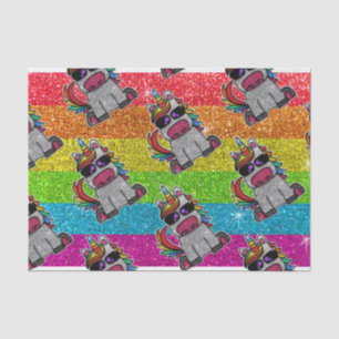 Rainbow Glitter Unicorn Sparkly LGBTQ+ Sparkles  Tissue Paper