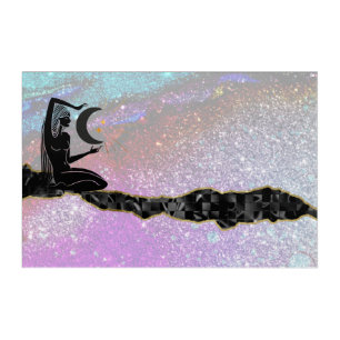 *~* Rainbow Glitter Universe . GODDESS Meditation Acrylic Print