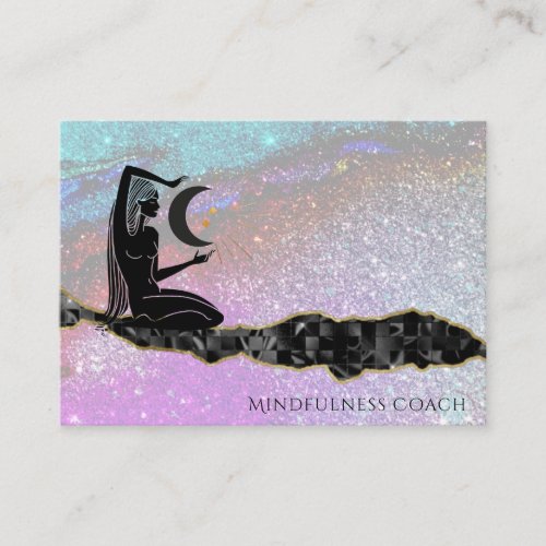  Rainbow Glitter Universe GODDESS Meditation  Business Card