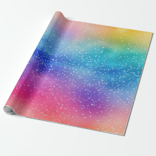 Rainbow Glitter  Wrapping Paper