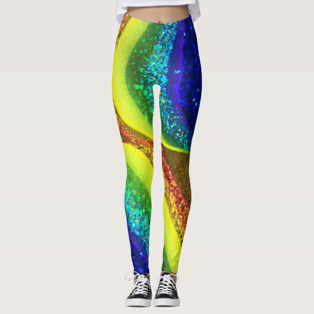 Rainbow Glittering Leggings (Front)