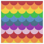 Rainbow Glittery Mermaid Scales Pattern Fabric