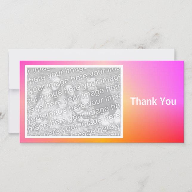 Rainbow Glow 01 Thank You Card (Front)