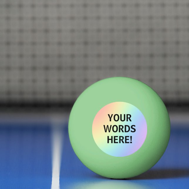 Rainbow Glow in the Dark Ping Pong Ball (Net)