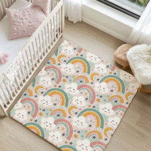 Rainbow Glow Rug Baby Shower Surprise in Style
