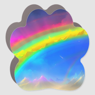 Rainbow Glow Sky Car Magnet