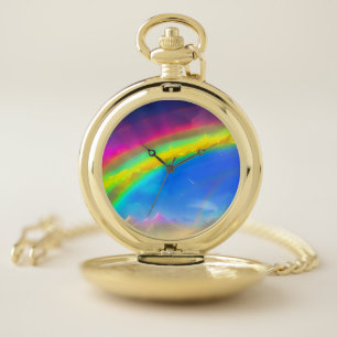 Rainbow Glow Sky Pocket Watch