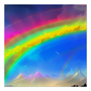 Rainbow Glow Sky Poster