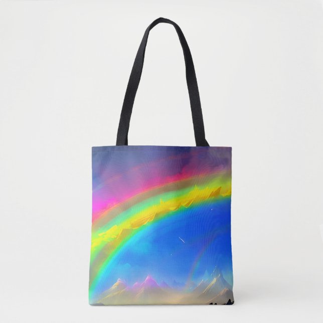 Rainbow Glow Sky Tote Bag (Front)