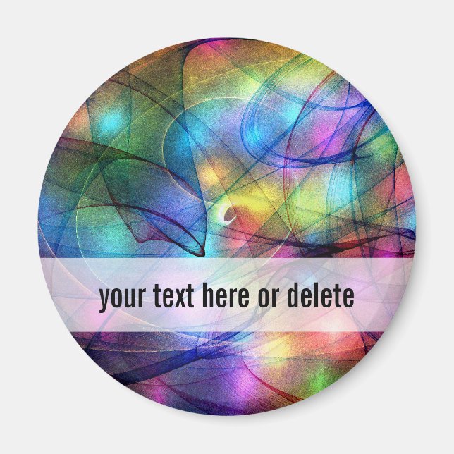 rainbow glowing lights magnet (Front)