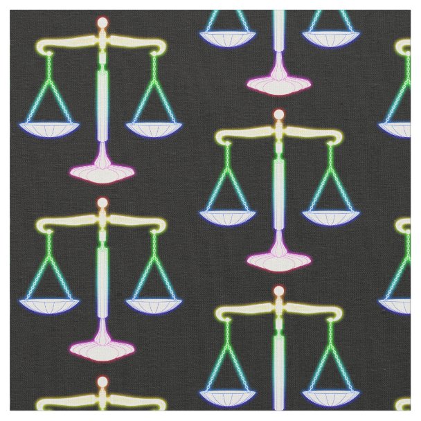Elegant Golden Scales of Justice Lawyer Fabric Zazzle