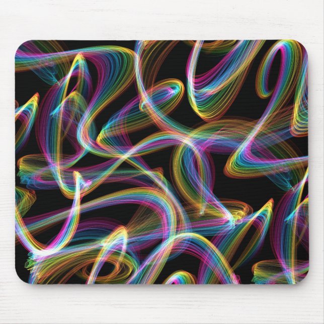 rainbow glowstick lightpainting : mouse pad (Front)