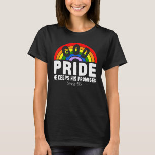 Rainbow God Pride He Keeps His Promises Genesis 91 T-Shirt