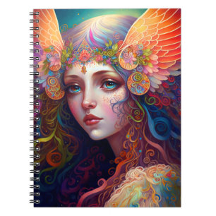 Rainbow Goddess Fantasy Art Notebook