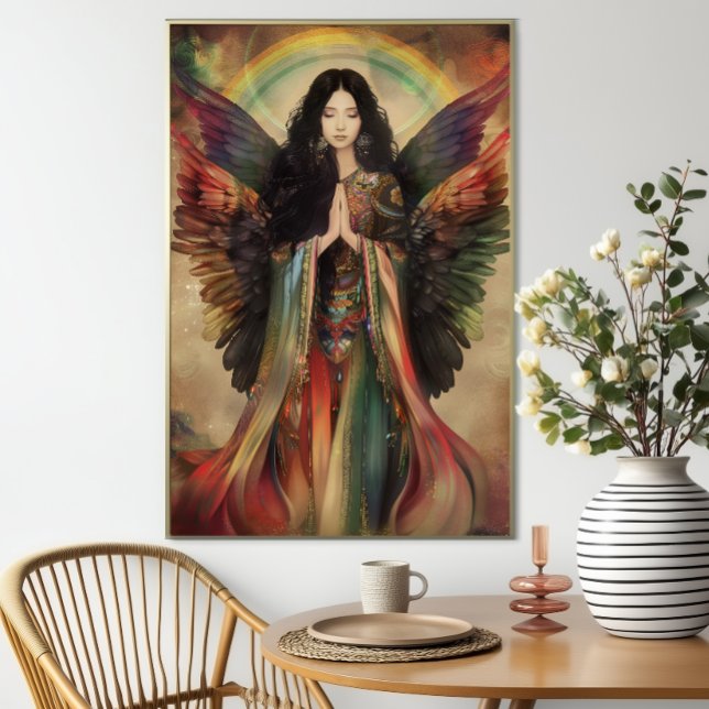 Rainbow Goddess Iris Greek Mythology Bohemian Art Poster (Creator Uploaded)