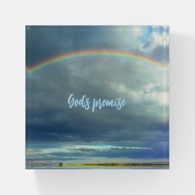 Rainbow; God's Promise Paperweight (Front)