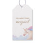 Rainbow Gold Watercolor Unicorn Birthday Party |   Gift Tags