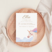 Rainbow Gold Watercolor Unicorn Birthday Party | I