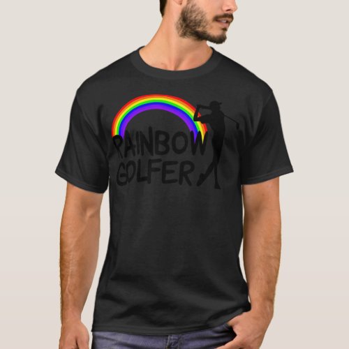 Rainbow Golfer LGBT Gay Pride Queer CSD Sport _sta T_Shirt