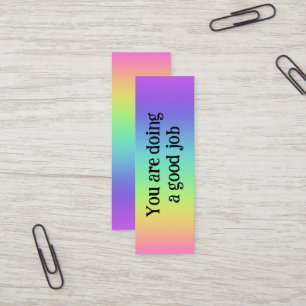 Rainbow Good Job Encouragement Mini Business Card