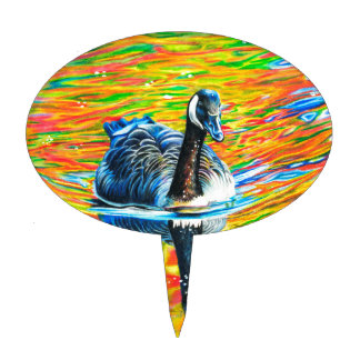 Rainbow Goose Cake Topper