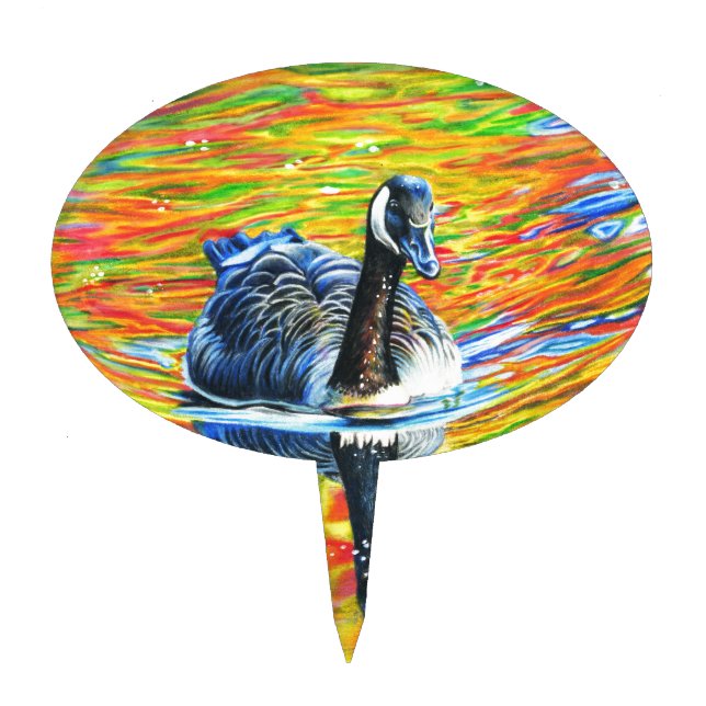 Rainbow Goose Cake Topper (Front)