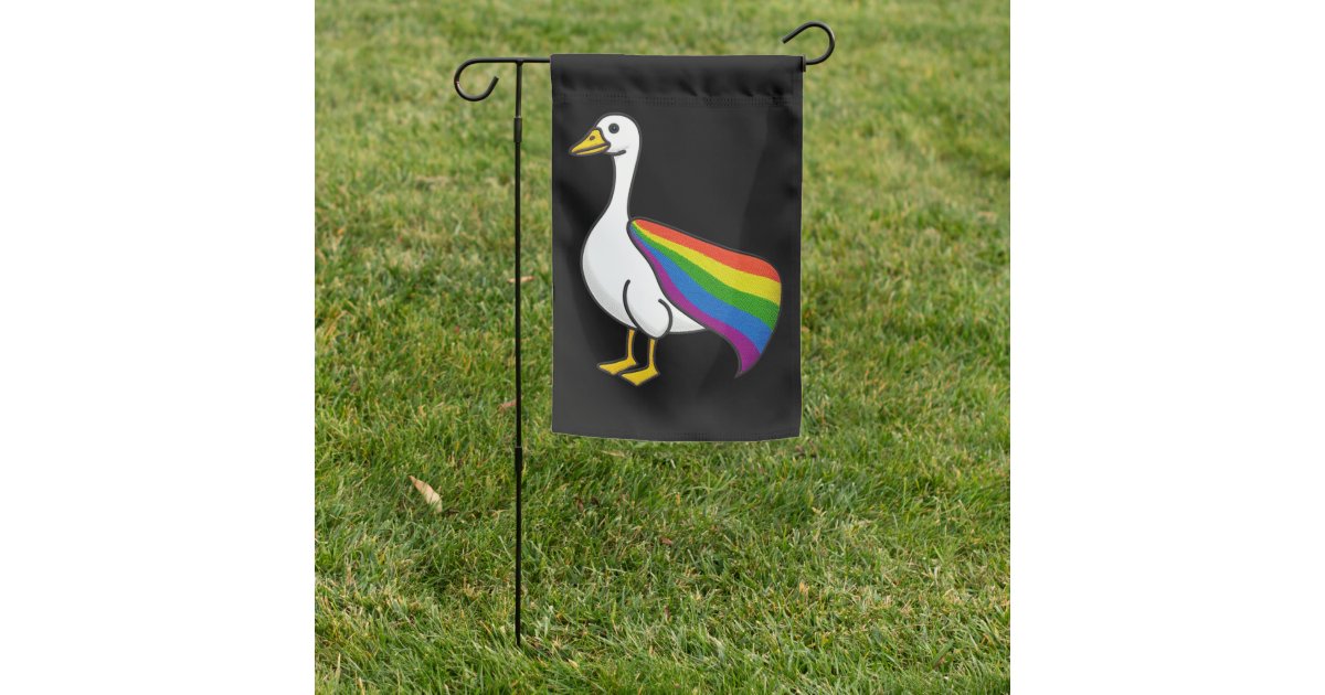 Rainbow Goose LGBTQ Pride Gay Transgender LGBTQ+ Garden Flag | Zazzle